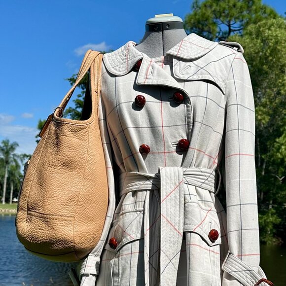 Coach Ergo Legacy XL Tote Camel Tan HTF 2007 Stripe Lining Hang Tag 11640 EUC - Picture 6 of 16